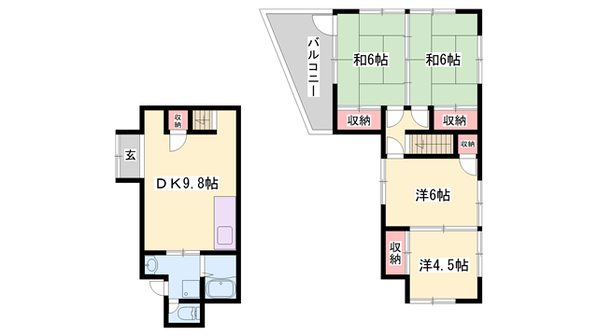 北平野南の町一戸建の物件間取画像